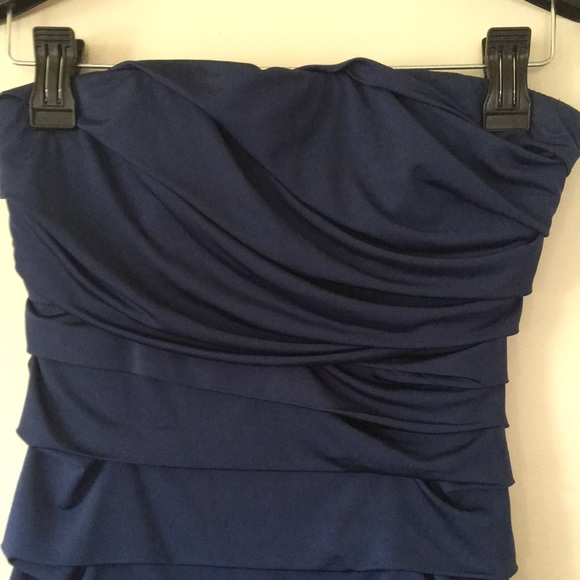 Speechless Strapless Ruched Navy Party Dress SizeS - Picture 3 of 5
